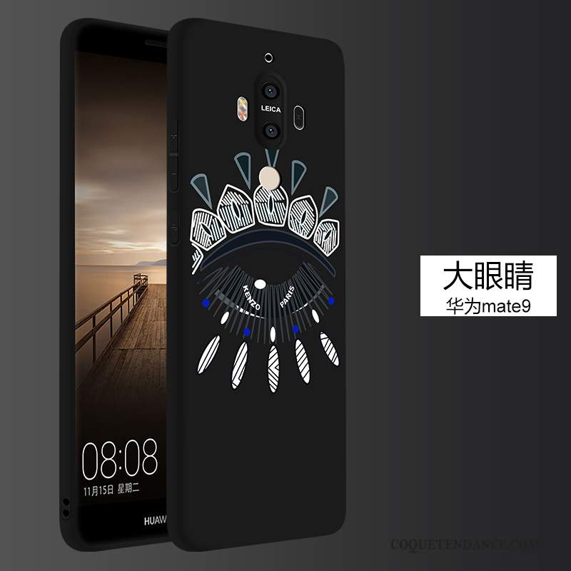 Huawei Mate 9 Coque De Téléphone Étui Tout Compris Créatif Noir