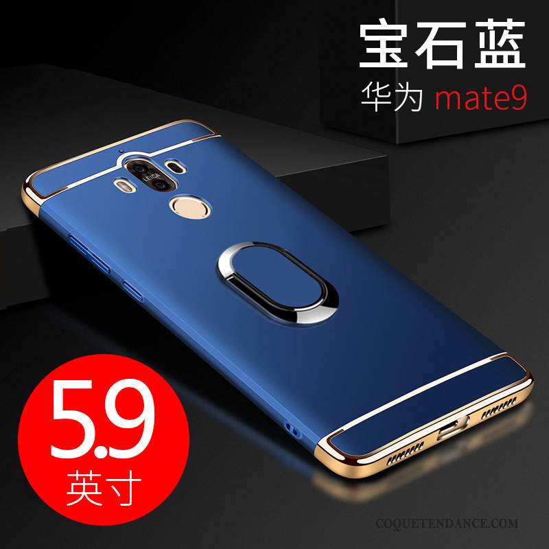 Huawei Mate 9 Coque Délavé En Daim Protection Noir Tendance De Téléphone