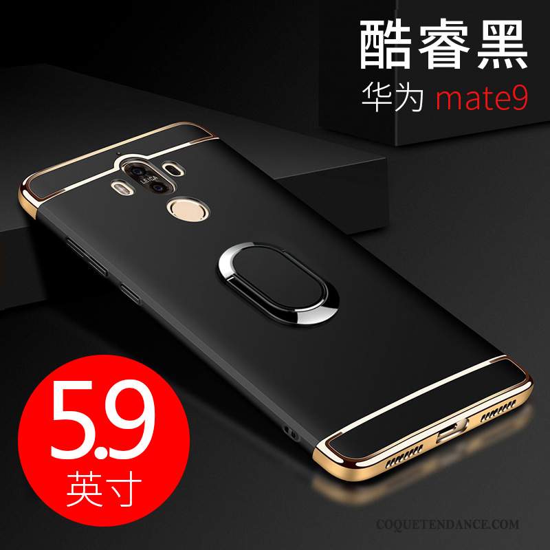 Huawei Mate 9 Coque Délavé En Daim Protection Noir Tendance De Téléphone