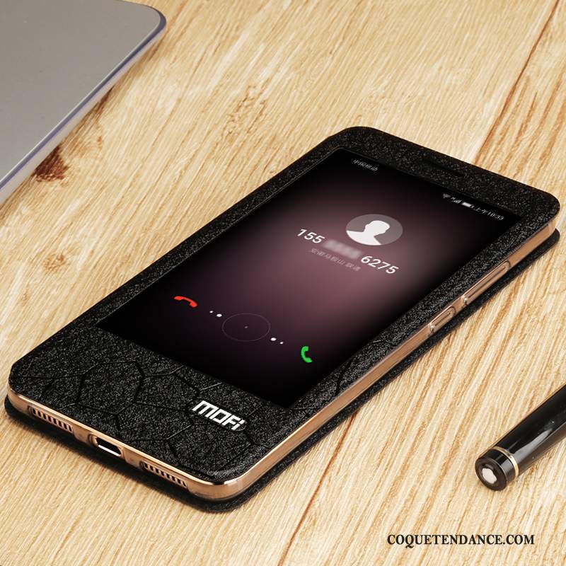 Huawei Mate 9 Coque Incassable Protection Étui En Cuir Noir