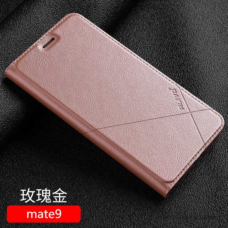 Huawei Mate 9 Coque Rouge Clamshell Étui En Cuir Protection De Téléphone