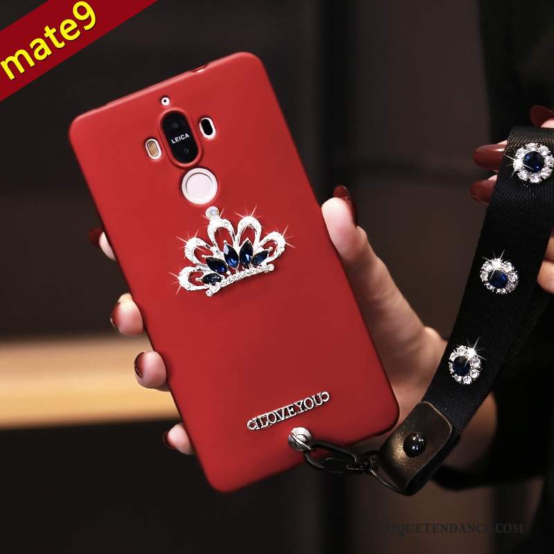 Huawei Mate 9 Coque Strass Fluide Doux Cou Suspendu De Téléphone Mode