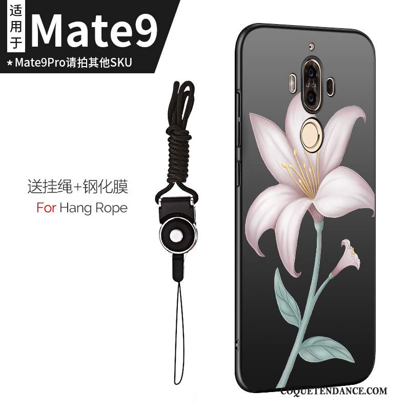 Huawei Mate 9 Coque Tout Compris Très Mince Étui Noir Fluide Doux