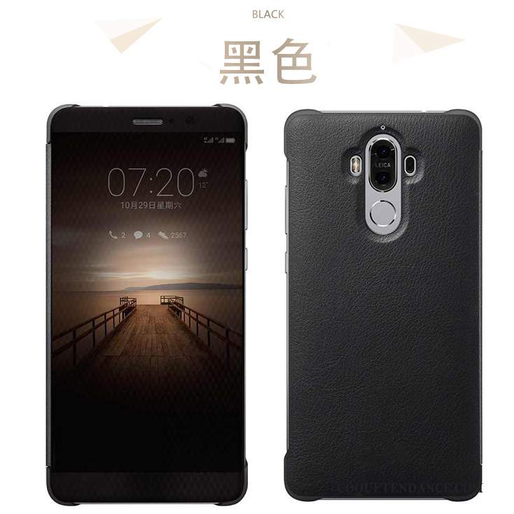 Huawei Mate 9 Coque Étui En Cuir Cuir Véritable Incassable Rose Protection