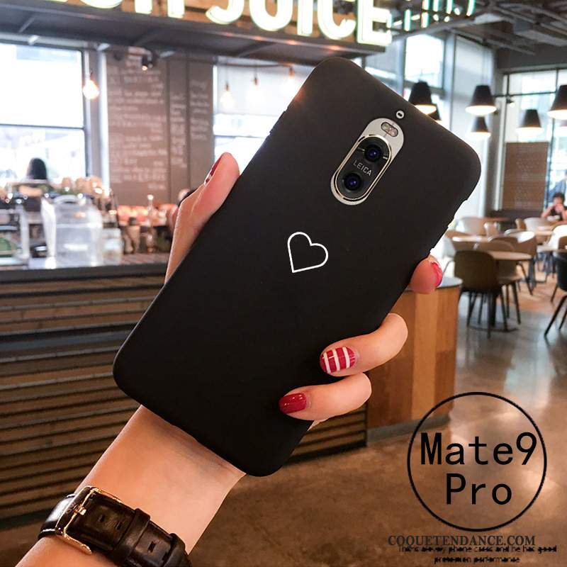 Huawei Mate 9 Pro Coque Blanc Personnalité Amoureux Protection Fluide Doux