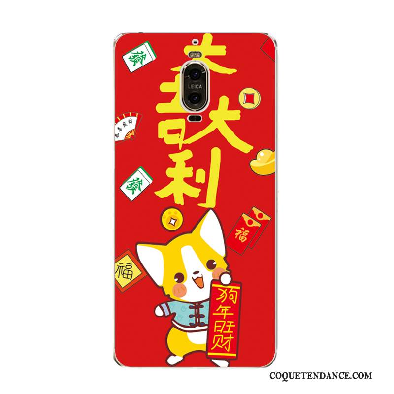 Huawei Mate 9 Pro Coque De Téléphone Grand Richesse Rouge Chiens