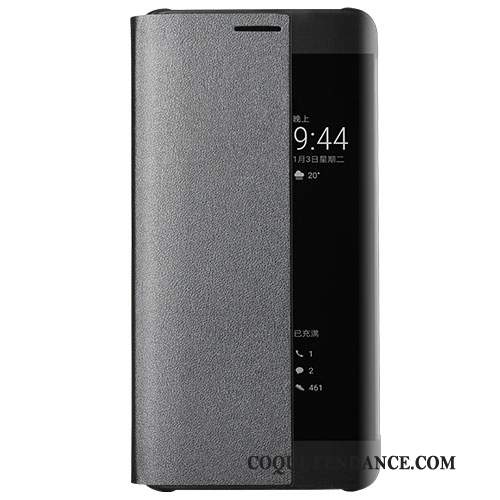 Huawei Mate 9 Pro Coque De Téléphone Étui Clamshell Rose Étui En Cuir