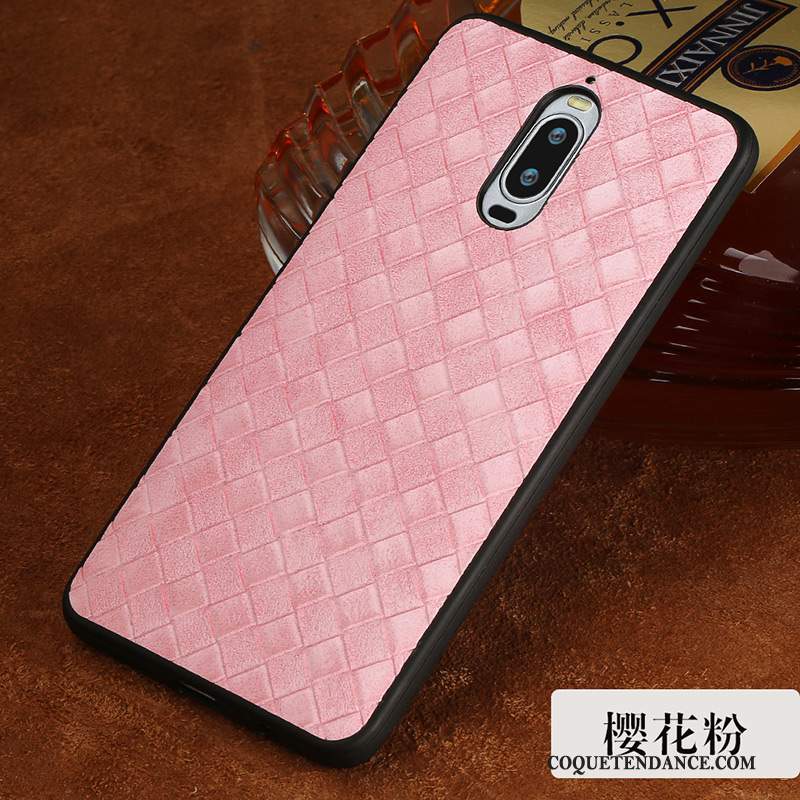 Huawei Mate 9 Pro Coque Multicolore Simple Rose Très Mince Étui En Cuir