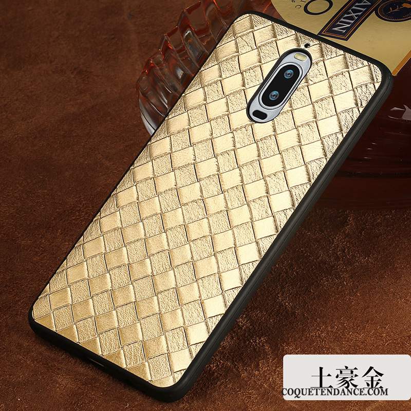 Huawei Mate 9 Pro Coque Multicolore Simple Rose Très Mince Étui En Cuir