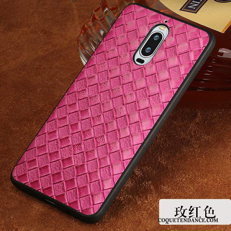 Huawei Mate 9 Pro Coque Multicolore Simple Rose Très Mince Étui En Cuir