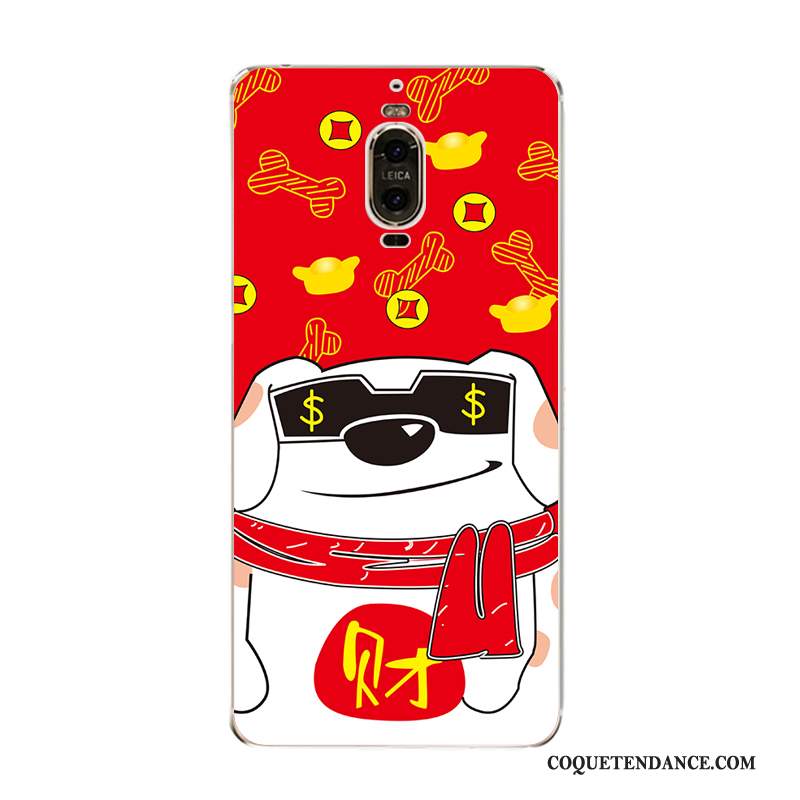 Huawei Mate 9 Pro Coque Rouge Super Mignon Amoureux Protection Étui