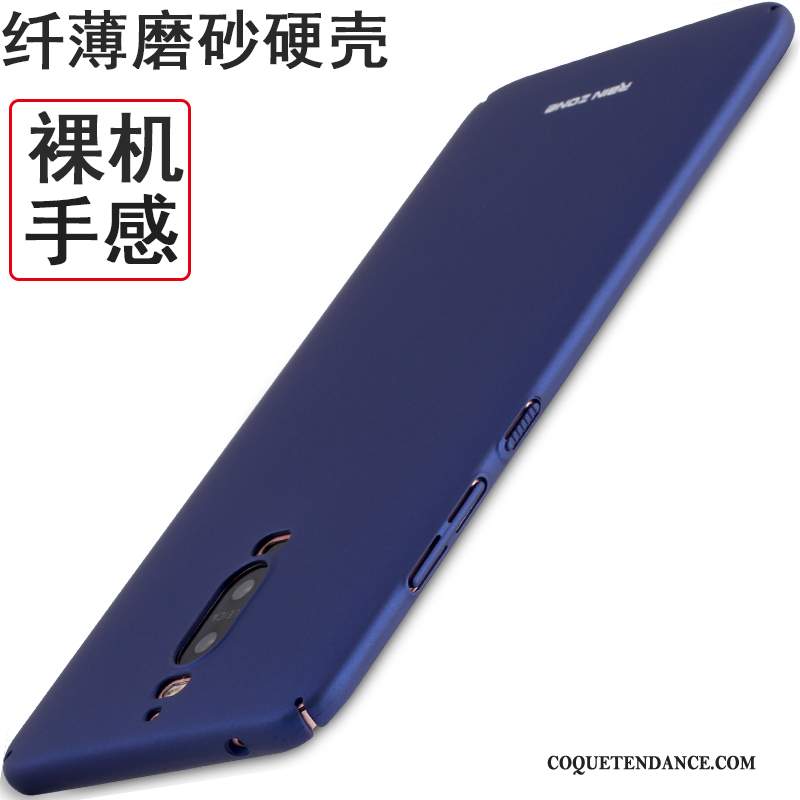 Huawei Mate 9 Pro Coque Étui Délavé En Daim Rouge Incassable De Téléphone