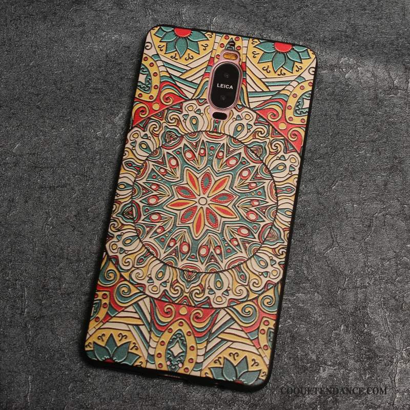 Huawei Mate 9 Pro Coque Étui Étui En Cuir Silicone Noir Très Mince