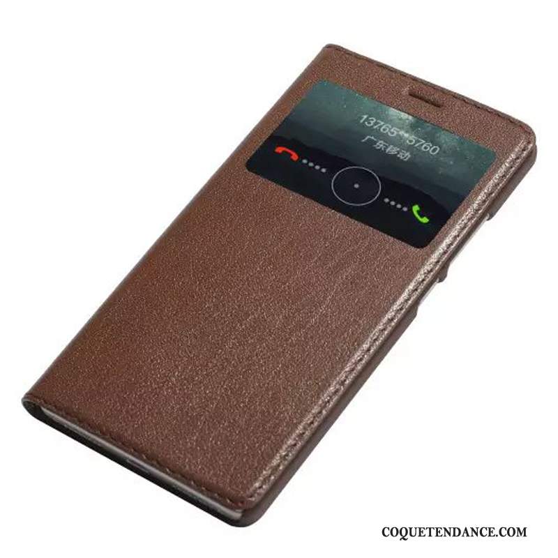 Huawei Mate S Coque Cuir Cuir Véritable De Téléphone Dormance Étui