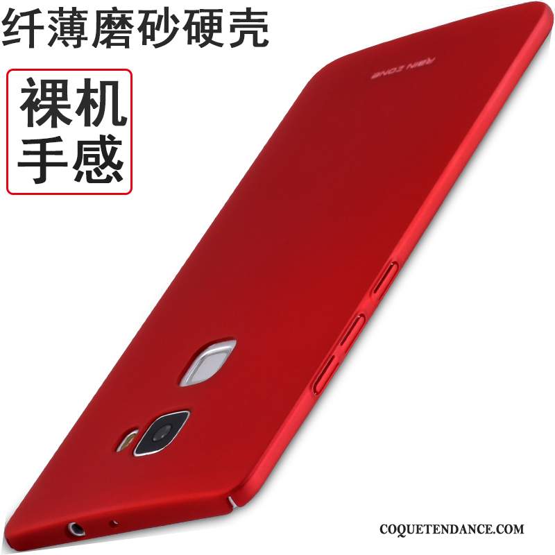 Huawei Mate S Coque Délavé En Daim Étui Incassable Silicone Rouge