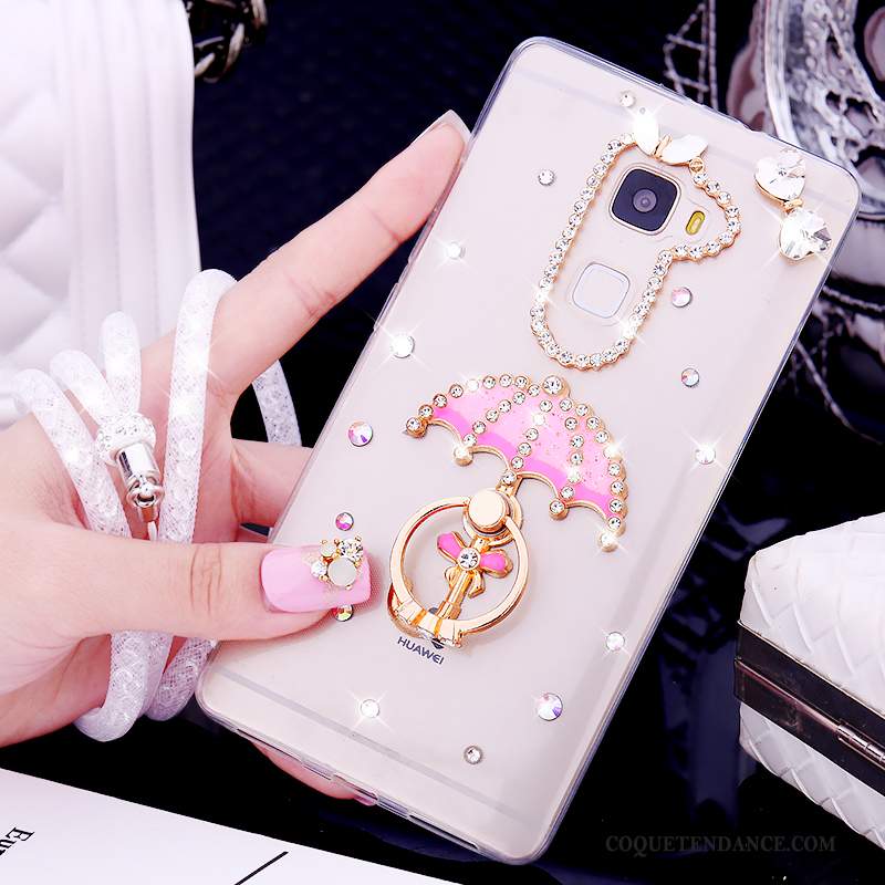 Huawei Mate S Coque Or Protection Tendance Fluide Doux Strass