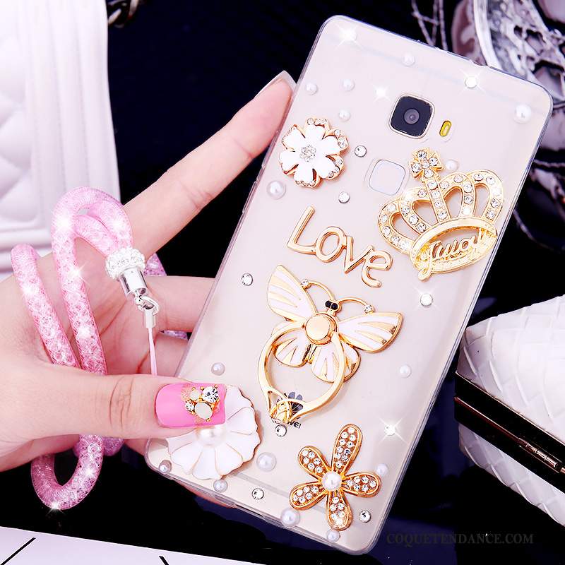 Huawei Mate S Coque Or Protection Tendance Fluide Doux Strass