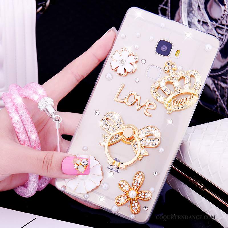 Huawei Mate S Coque Or Protection Tendance Fluide Doux Strass