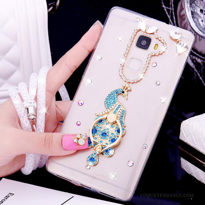 Huawei Mate S Coque Or Protection Tendance Fluide Doux Strass