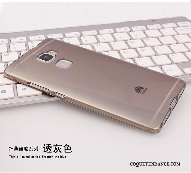 Huawei Mate S Coque Transparent Étui Incassable Rose Silicone