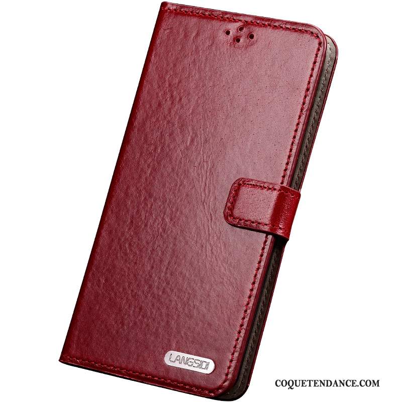 Huawei Mate S Coque Étui En Cuir Vin Rouge Protection Silicone Incassable