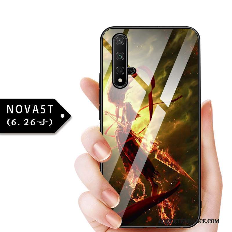 Huawei Nova 5t Coque Protection Tout Compris Verre Personnalisé Bleu