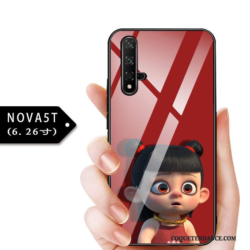 Huawei Nova 5t Coque Protection Tout Compris Verre Personnalisé Bleu