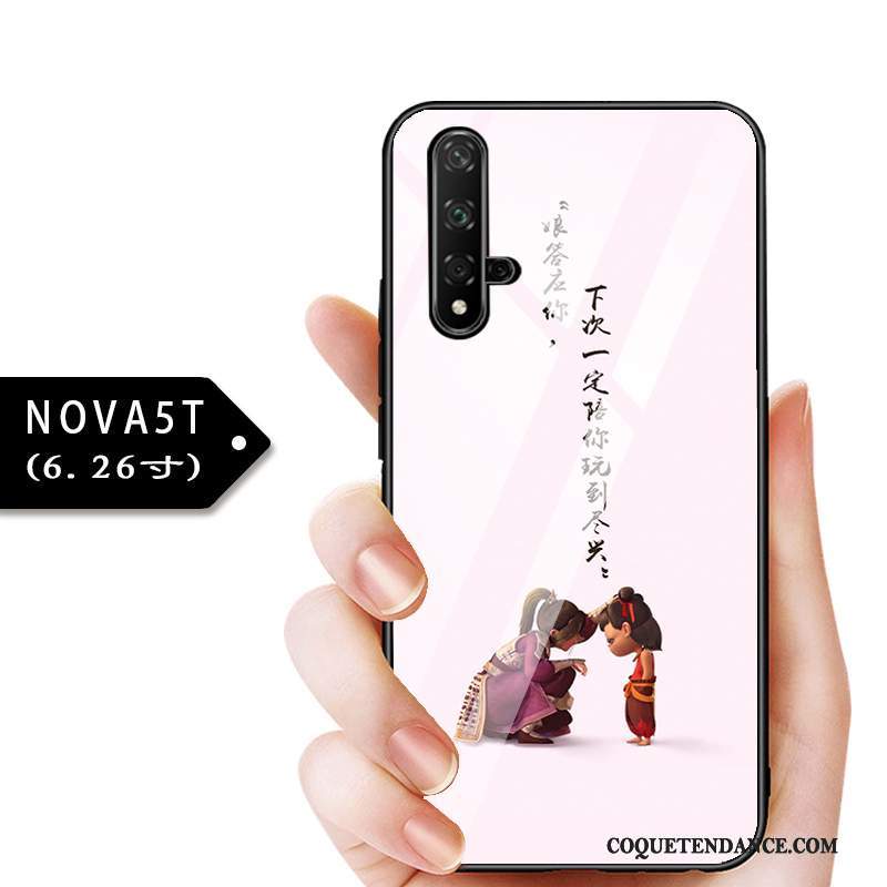 Huawei Nova 5t Coque Protection Tout Compris Verre Personnalisé Bleu