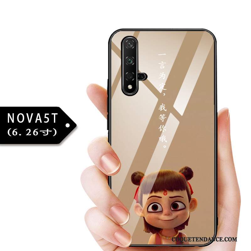 Huawei Nova 5t Coque Protection Tout Compris Verre Personnalisé Bleu