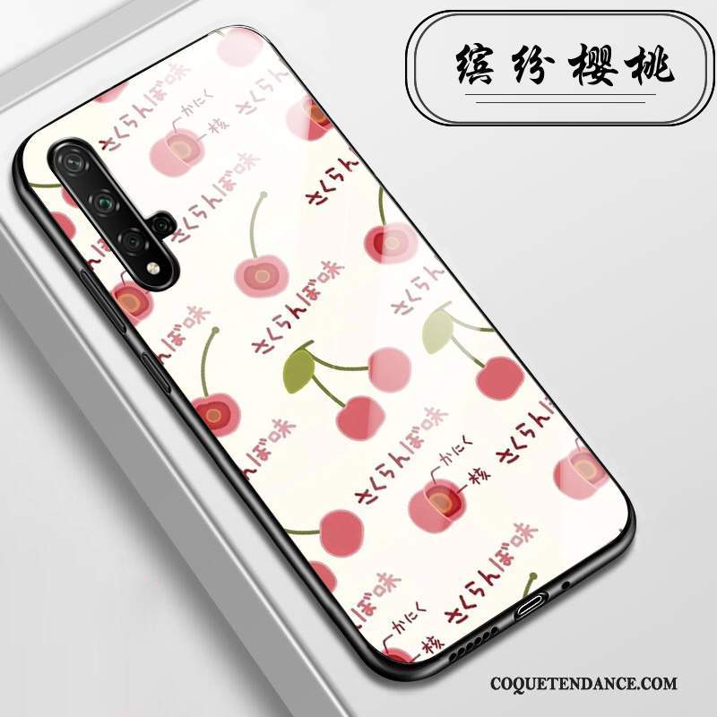 Huawei Nova 5t Coque Étui Fleurs De Téléphone Incassable Verre