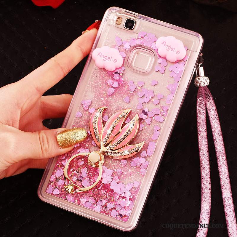 Huawei Nova Coque Anneau De Téléphone Quicksand En Silicone Cristal