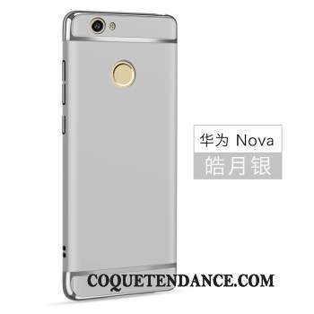 Huawei Nova Coque Bleu Marin Étui De Téléphone Incassable Pu