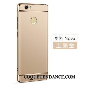 Huawei Nova Coque Bleu Marin Étui De Téléphone Incassable Pu