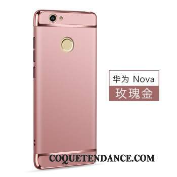 Huawei Nova Coque Bleu Marin Étui De Téléphone Incassable Pu