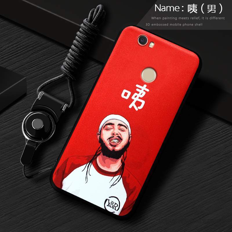 Huawei Nova Coque Créatif Silicone Rouge Personnalité Fluide Doux