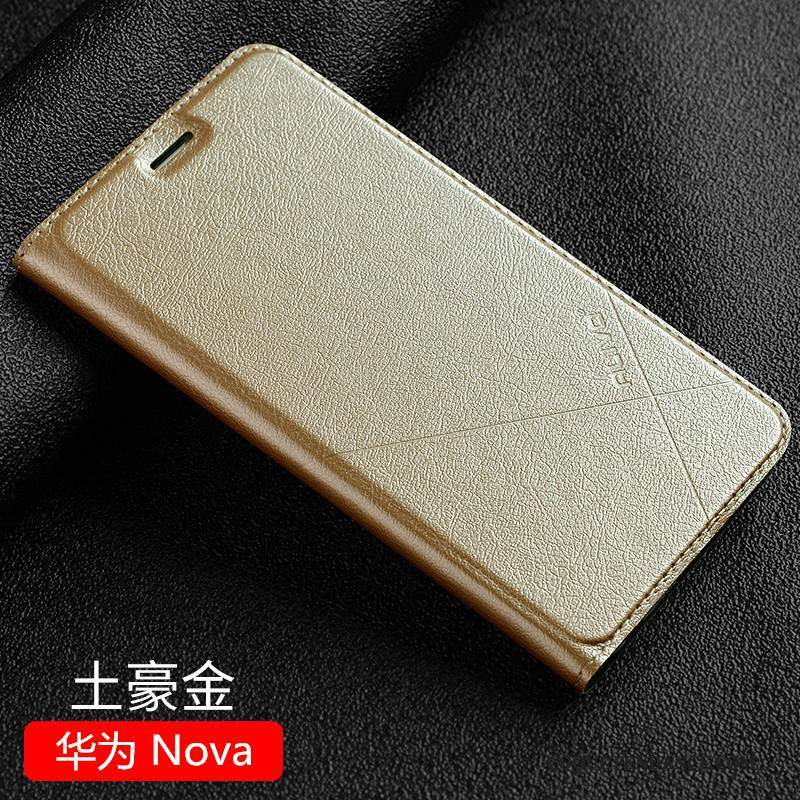 Huawei Nova Coque De Téléphone Clamshell Protection Noir Étui