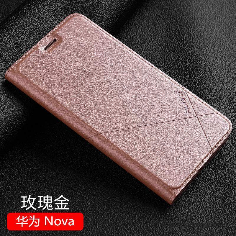 Huawei Nova Coque De Téléphone Clamshell Protection Noir Étui