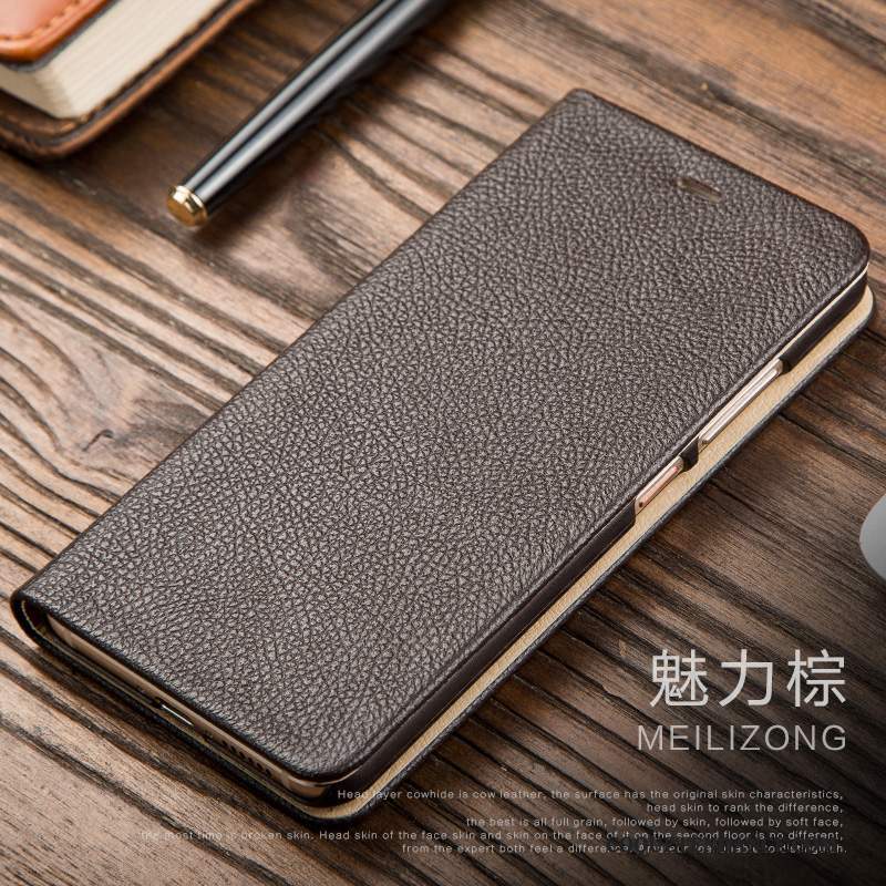 Huawei Nova Coque De Téléphone Étui Housse Incassable Cuir Véritable