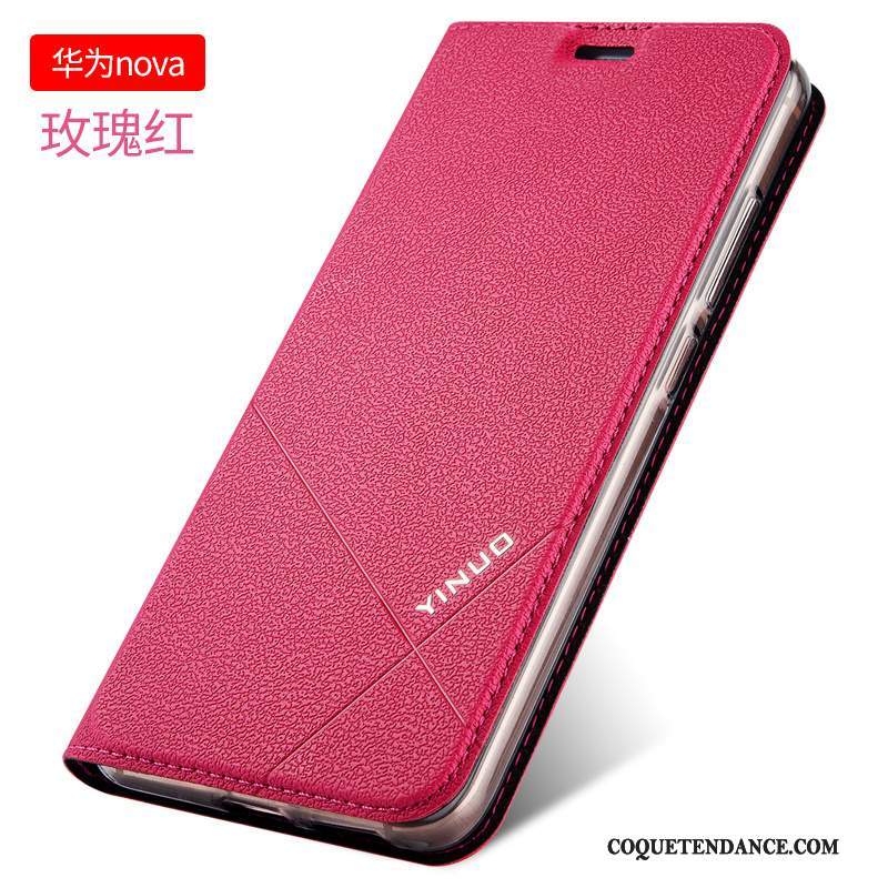 Huawei Nova Coque Fluide Doux Jeunesse Clamshell Tout Compris Étui En Cuir