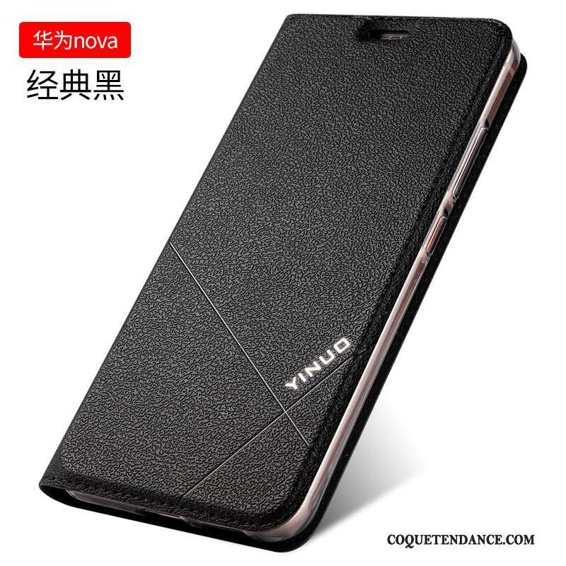 Huawei Nova Coque Fluide Doux Jeunesse Clamshell Tout Compris Étui En Cuir