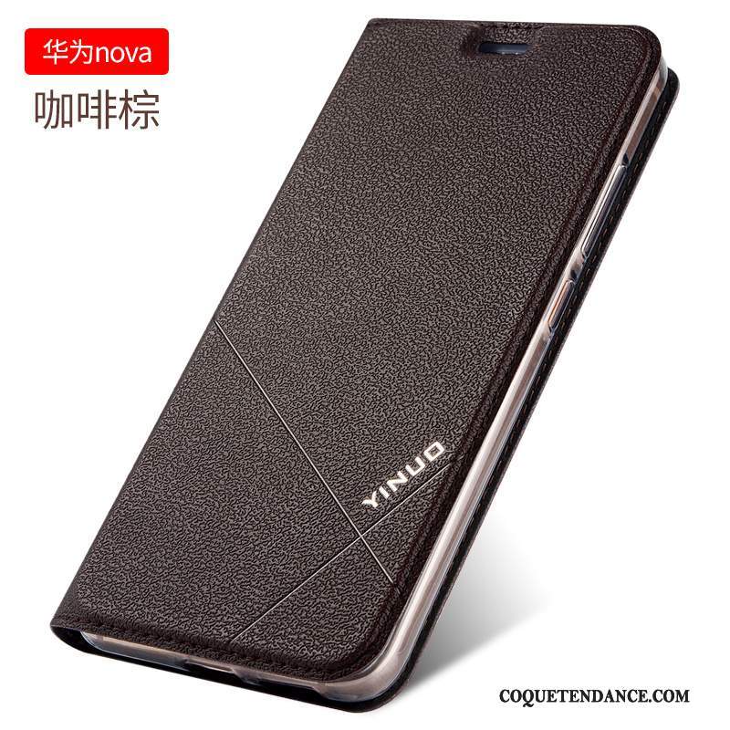 Huawei Nova Coque Fluide Doux Jeunesse Clamshell Tout Compris Étui En Cuir