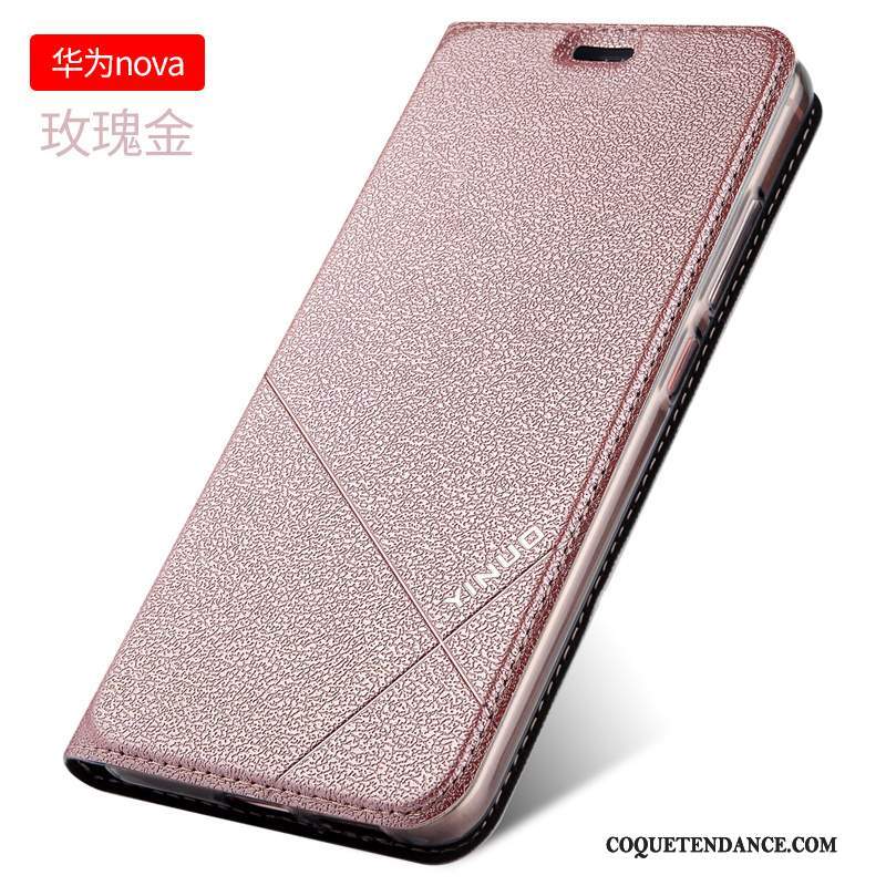 Huawei Nova Coque Fluide Doux Jeunesse Clamshell Tout Compris Étui En Cuir