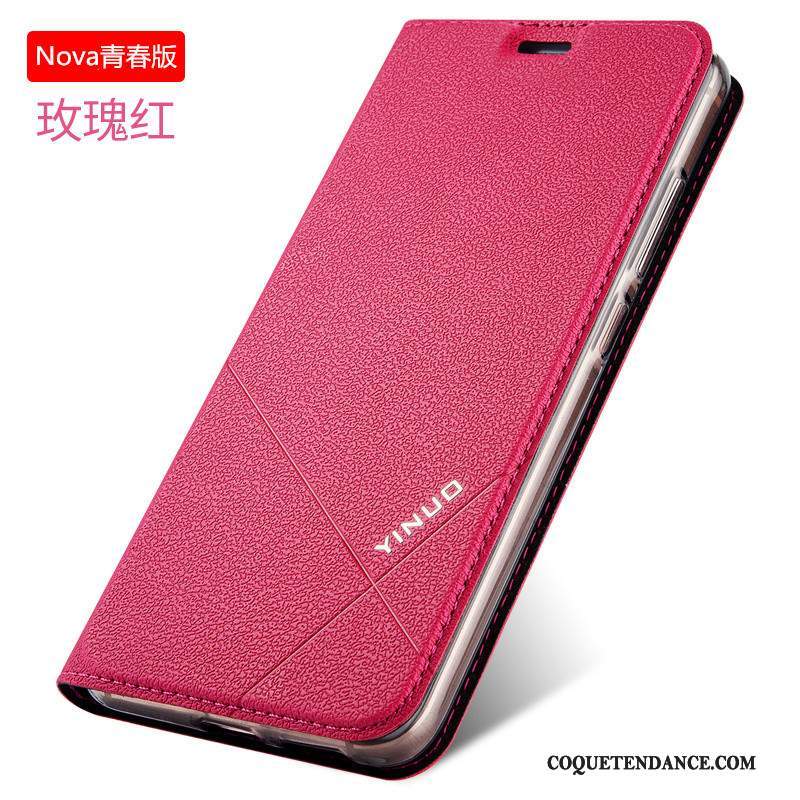 Huawei Nova Coque Fluide Doux Jeunesse Clamshell Tout Compris Étui En Cuir