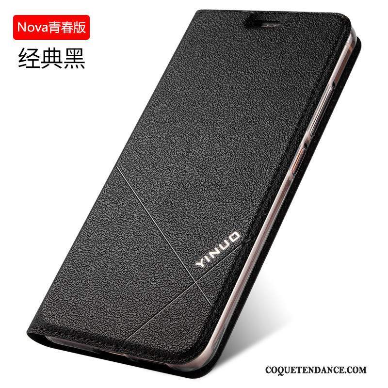 Huawei Nova Coque Fluide Doux Jeunesse Clamshell Tout Compris Étui En Cuir