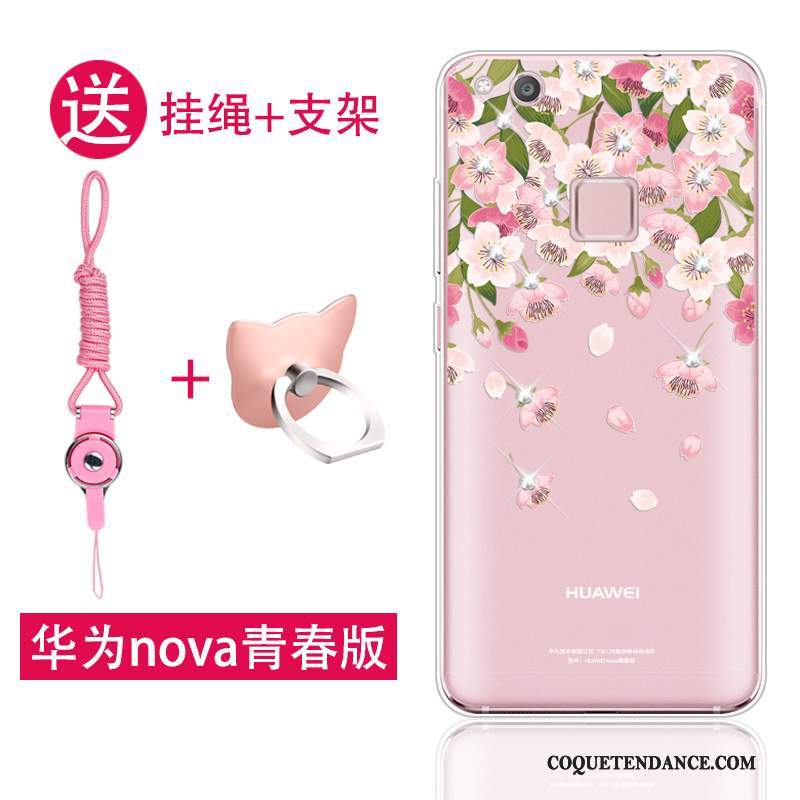 Huawei Nova Coque Jeunesse Fluide Doux Rose Silicone De Téléphone