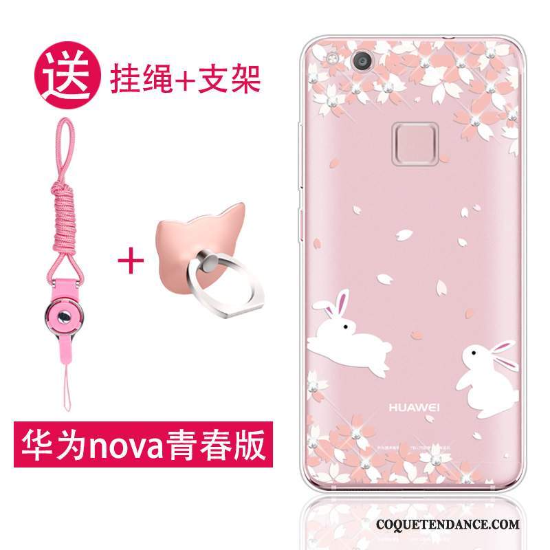 Huawei Nova Coque Jeunesse Fluide Doux Rose Silicone De Téléphone