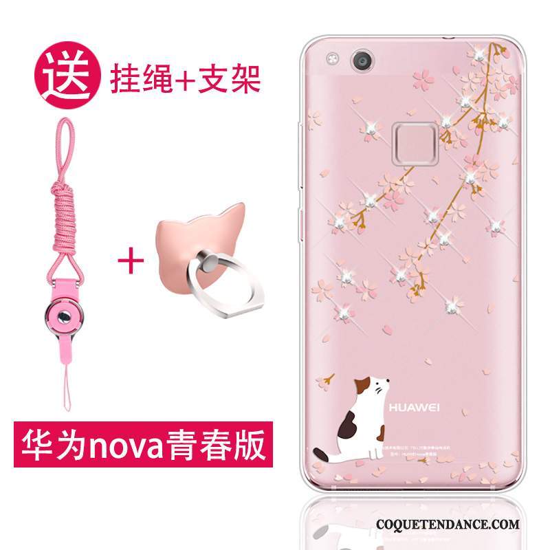 Huawei Nova Coque Jeunesse Fluide Doux Rose Silicone De Téléphone