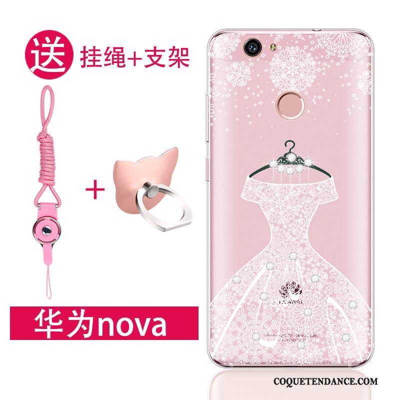 Huawei Nova Coque Jeunesse Fluide Doux Rose Silicone De Téléphone