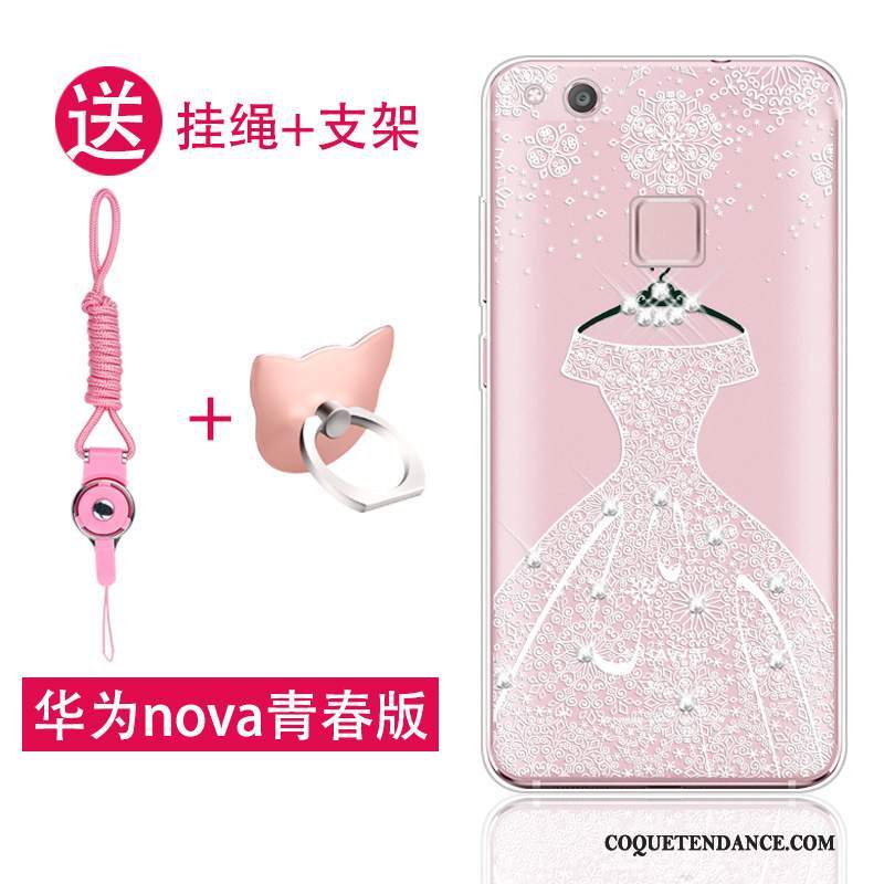 Huawei Nova Coque Jeunesse Fluide Doux Rose Silicone De Téléphone