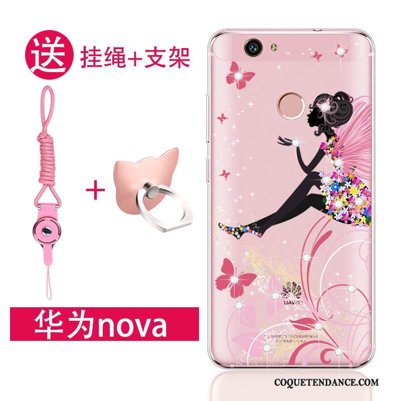 Huawei Nova Coque Jeunesse Fluide Doux Rose Silicone De Téléphone